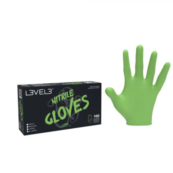 GUANTE PROFESIONAL NITRILO MEDIANO VERDE 100 UND L3VEL3