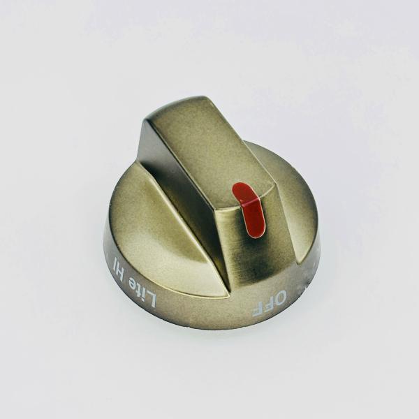PERILLA COCINA GAS METALICA GRIS CON PUNTO ROJO