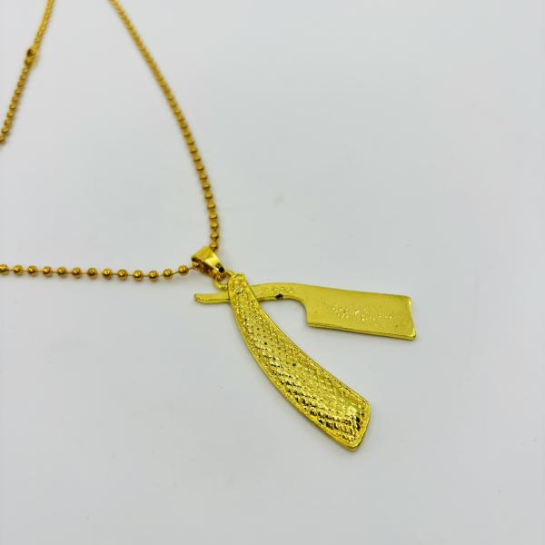 COLLAR FIGURA PORTA NAVAJA DORADO