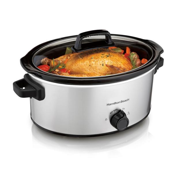 OLLA COCIMIENTO LENTO 6QT PLATEADO HAMILTON BEACH