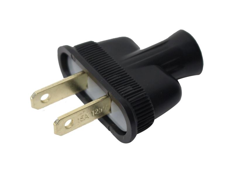 ENCHUFE PLANO 15A 125V NEGRO EAGLE
