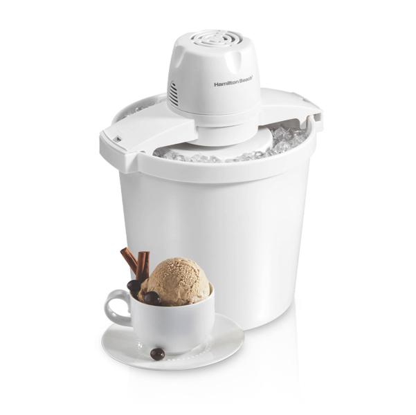 MAQUINA HELADOS 4QT CASERA BLANCO HAMILTON BEACH