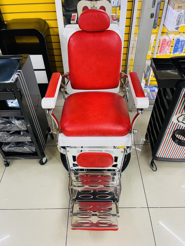 SILLA BARBERIA RECLINABLE ROJO