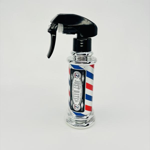 ROCIADOR PLASTICO FIGURA POLO 200ML BARBER TOP PLATEADO