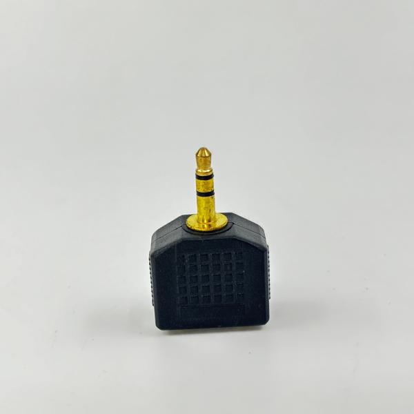 ADAPTADOR AUDIO 3,5 MACHO A 2X3,5 HEMBRA NEGRO