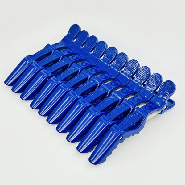 SET PRENSAS CABELLO COCODRILO 10 PZ  AZUL