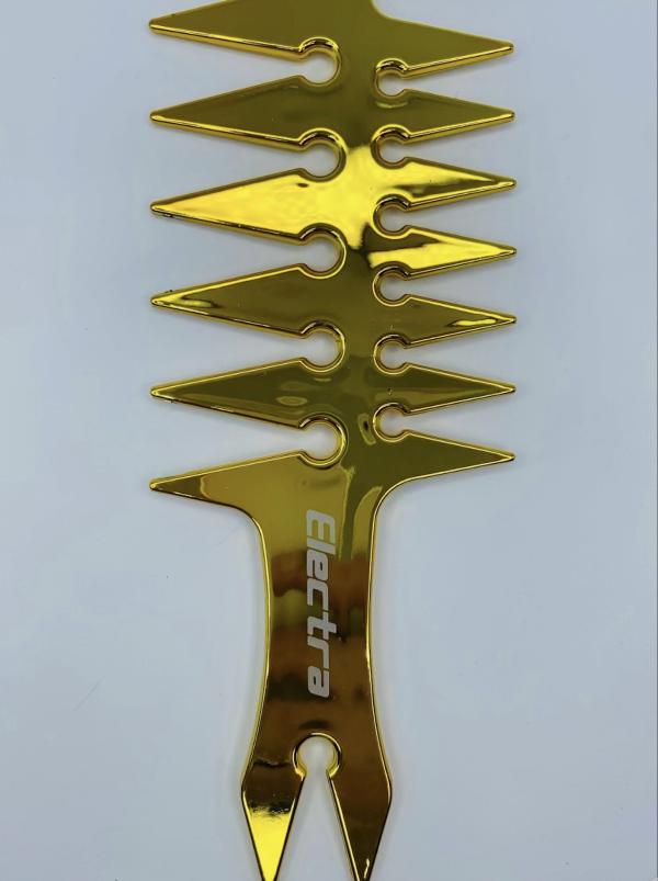 PEINE PICOS ANCHOS ELECTRA PREMIUM DORADO