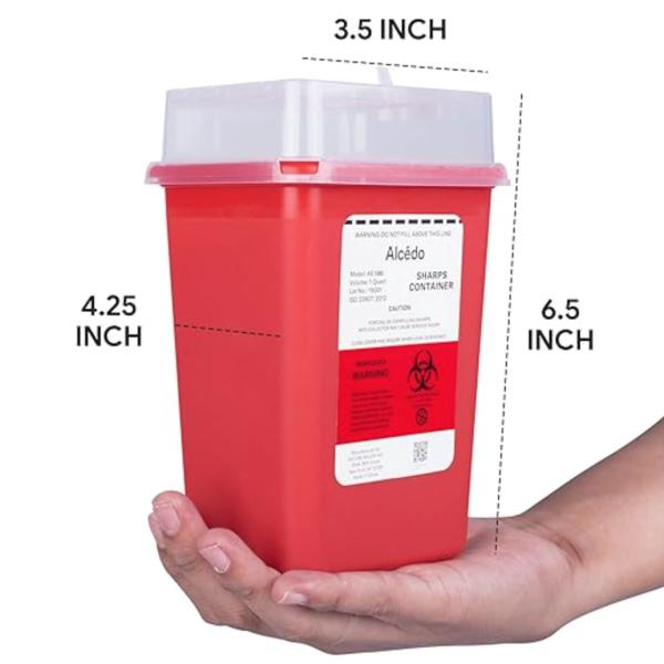 RECIPIENTE NAVAJAS Y ARTICULOS PUNZANTES USADOS PLASTICO ROJO