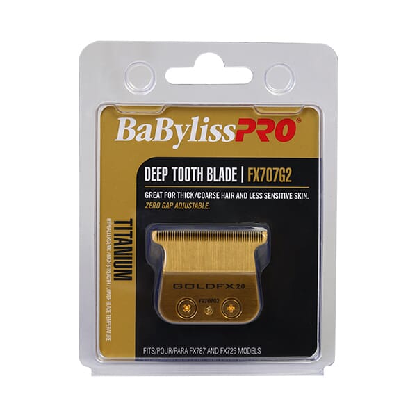 CUCHILLA RASURADORA CONTORNO SKELETON FX707G2 DEEP TOOTH TITANIO DORADO BABYLISSPRO