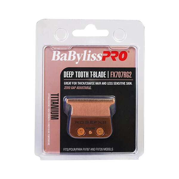 CUCHILLA RASURADORA CONTORNO SKELETON FX707RG2 TITANIO ROSE GOLD BABYLISSPRO