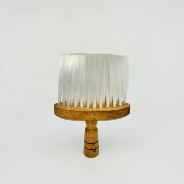 SACUDIDOR TIPO BROCHA CERDAS BLANCAS MADERA