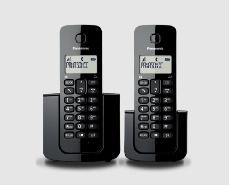 TELEFONO INALAMBRICO 2 PUESTOS NEGRO