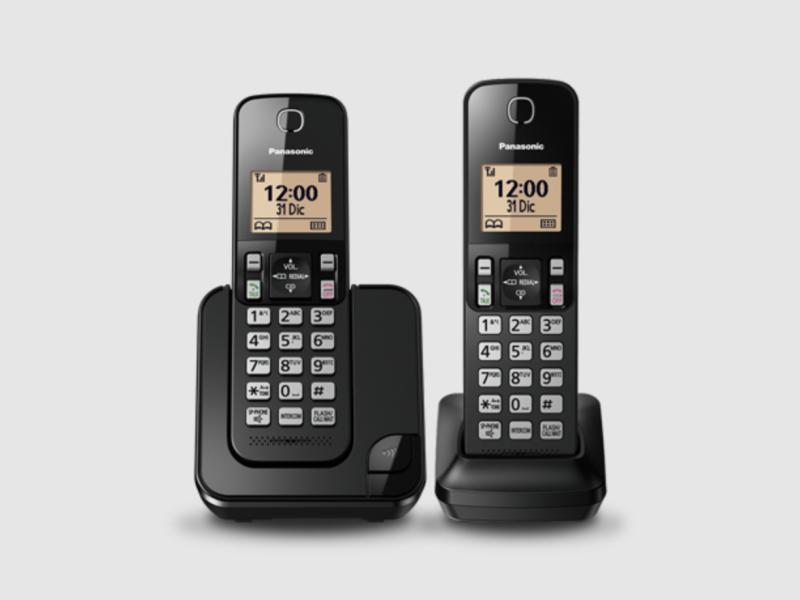 TELEFONO INALAMBRICO 2 PUESTOS NEGRO PANASONIC
