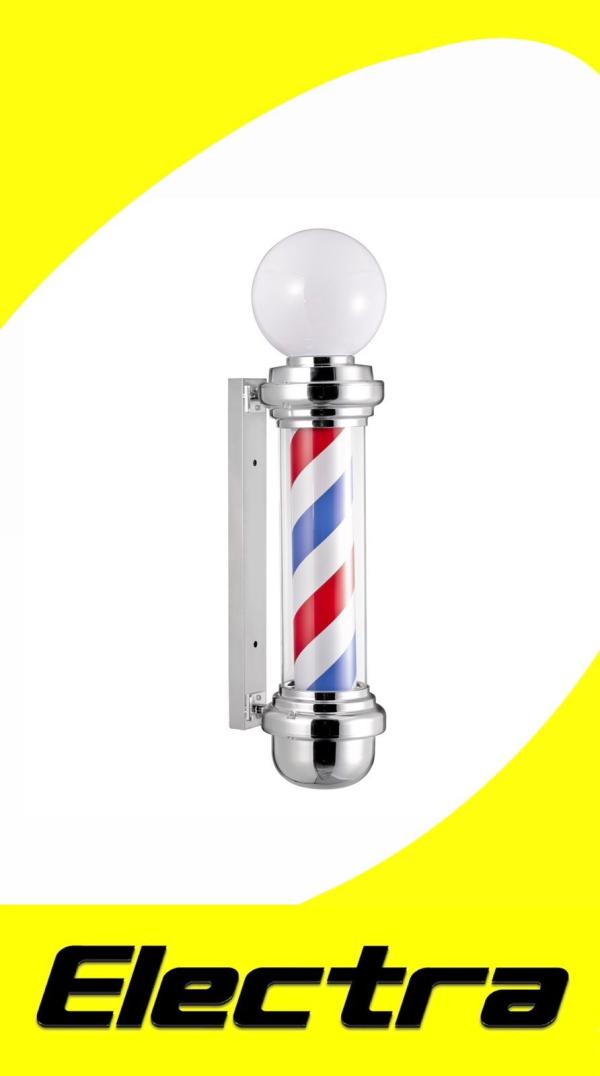 POLO BARBERIA ELECTRA PREMIUM CON ESFERA BLANCO AZUL ROJO PLATEADO