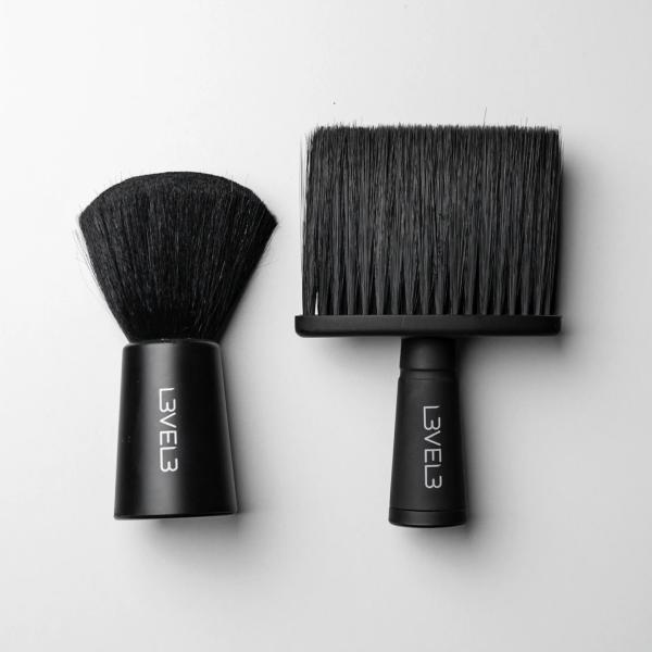 SET SACUDIDOR 2 PIEZAS NECK BRUSH NEGRO L3VEL3