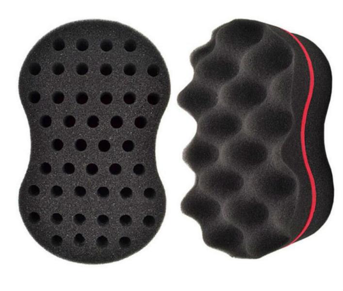 ESPONJA PARA RIZAR CABELLO AFRO OVALADA NEGRO ELECTRA