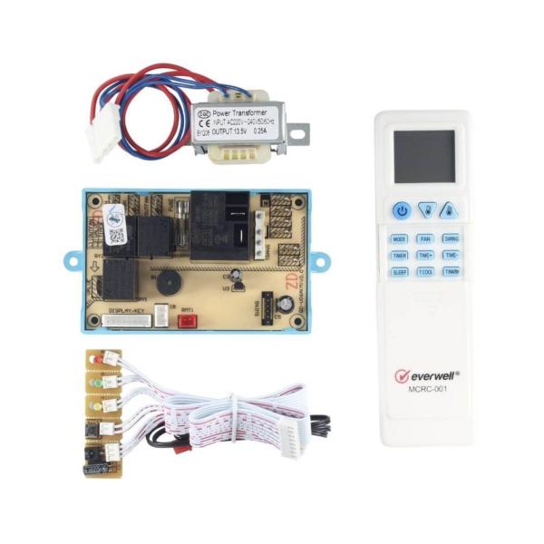 TARJETA ELECTRONICA Y CONTROL REMOTO PARA AIRES ACONDICIONADOS UNIVERSAL EVERWELL