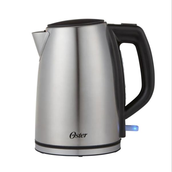 HERVIDOR AGUA ELECTRICO 1.7L EN ACERO CON BASE NEGRO OSTER