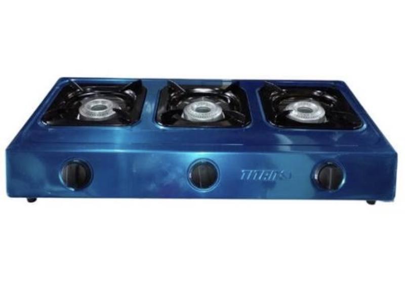 PLANTILLA GAS 3 QUEMADORES ACERO INOXIDABLE TITAN