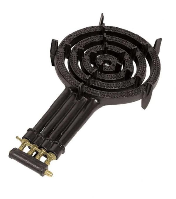 QUEMADOR INDUSTRIAL GAS 4 LLAVES SIN BASE HIERRO NEGRO