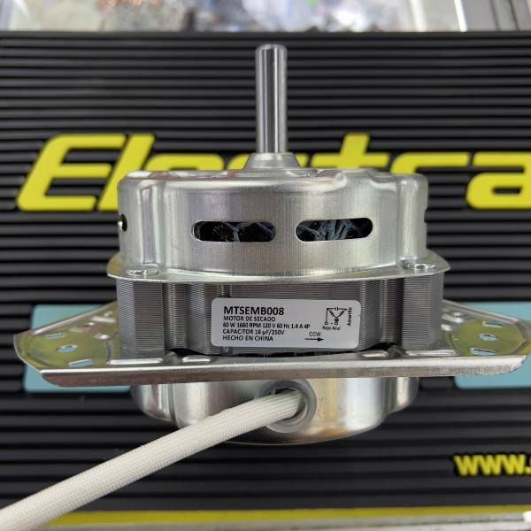 MOTOR SECADO 3 SOPORTES 12MM BUSHING 16MF PLATEADO MABE