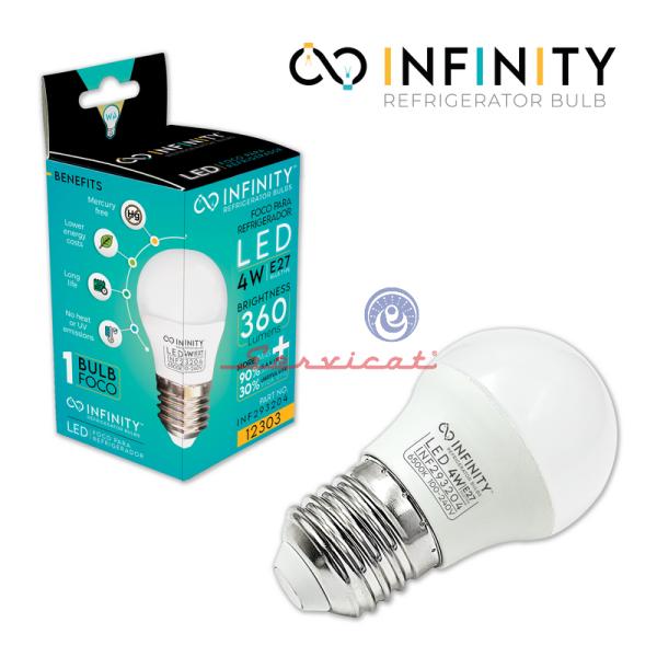 BOMBILLO REFRIGERADORA E27 LED 4W INFINITY