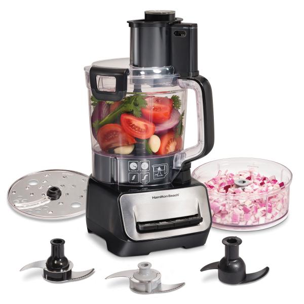 PROCESADOR ALIMENTOS DUO FOOD 14 TAZAS 500W NEGRO HAMILTON BEACH
