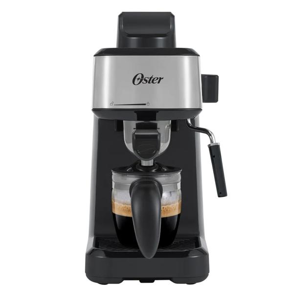 CAFETERA EXPRESSO CAPUCHINO 4 TAZAS NEGRO OSTER
