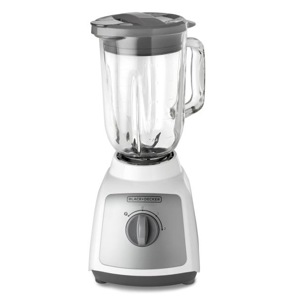 LICUADORA 2 VELOCIDADES FRASCO VIDRIO BLANCO 550W BLACK + DECKER