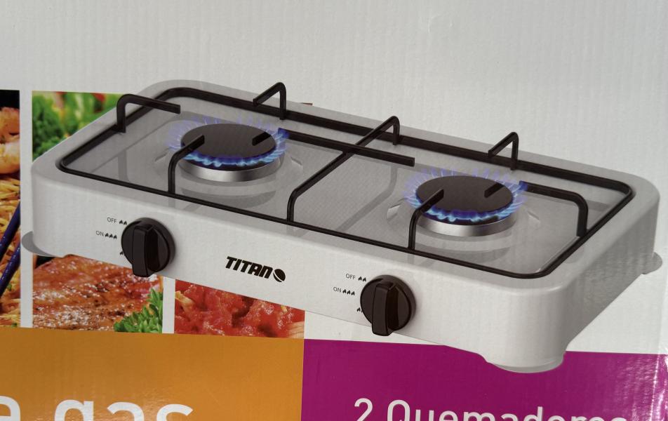 PLANTILLA GAS 2 QUEMADORES BLANCA TITAN