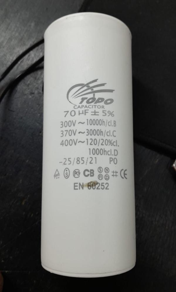 CONDENSADOR 70MF 370VAC CON CABLE