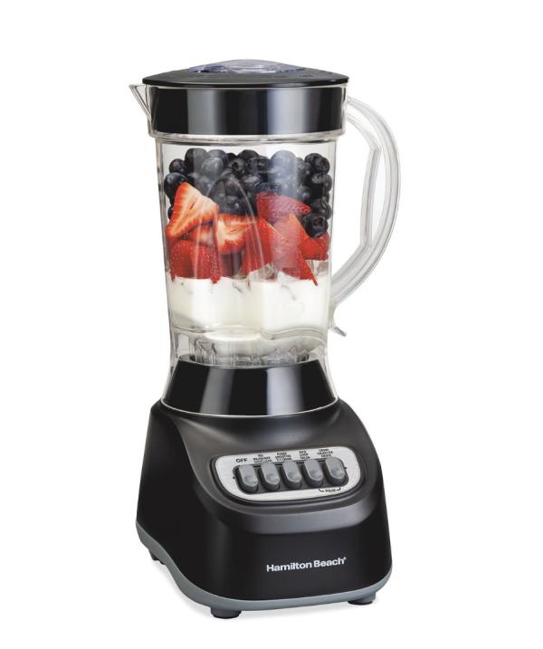 LICUADORA 12 VELOCIDADES FRASCO 1.4L PLASTICO 650W NEGRA HAMILTON BEACH