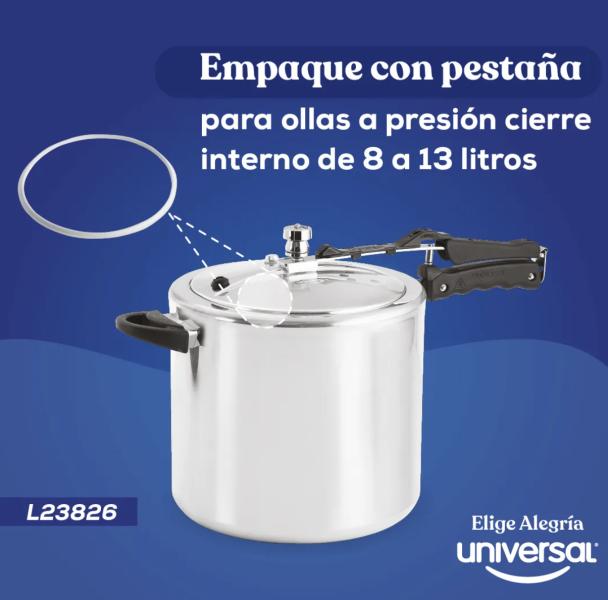 EMPAQUE OLLA PRESION CON PESTA&Ntilde;A DE 8L A 13L UNIVERSAL ORIGINAL