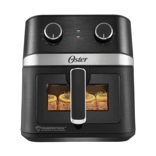 FREIDORA AIRE 6 LITROS CON VENTANA Y LUZ INTERNA DIAMONDFORCE NEGRO OSTER