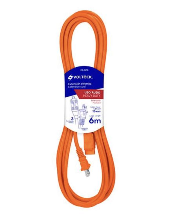EXTENSION 6MT 16AWG NARANJA VOLTECK
