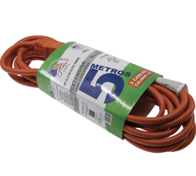 EXTENSION TSJ 5M 2X16 UL NARANJA