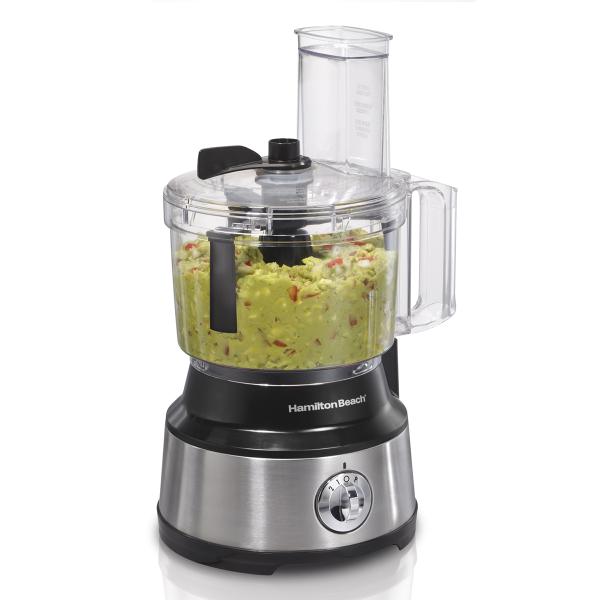 PROCESADOR ALIMENTOS 10 TAZAS 2 VELOCIDADES Y PULSO 450W ACERO HAMILTON BEACH
