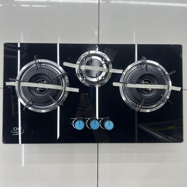 PLANTILLA GAS 3 QUEMADORES VITROCERAMICA NEGRO CHF