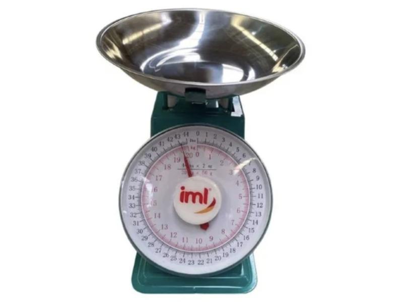 BASCULA CON PLATO DE AGUJA 20KG 44LB BLANCO IML