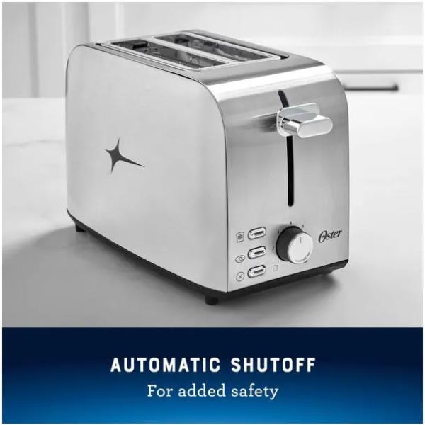 TOSTADORA PAN 2 REBANADAS ANCHAS ACERO INOX OSTER